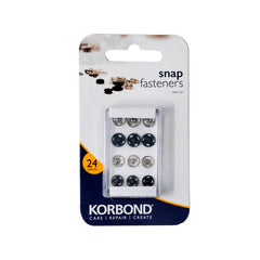 Korbond Sew On Snap Fasteners 24 Piece