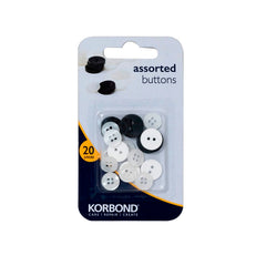 Korbond Assorted Buttons 20 Piece