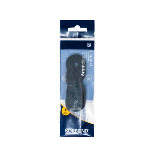 Korbond Elastic Black 6mm 3m