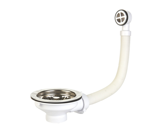 Securplumb Stainless Steel Sink Basket Strainer & Overflow 40mm