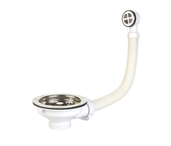 Securplumb Stainless Steel Sink Basket Strainer & Overflow 40mm