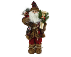 Kaemingk Christmas Red Check Santa 30cm
