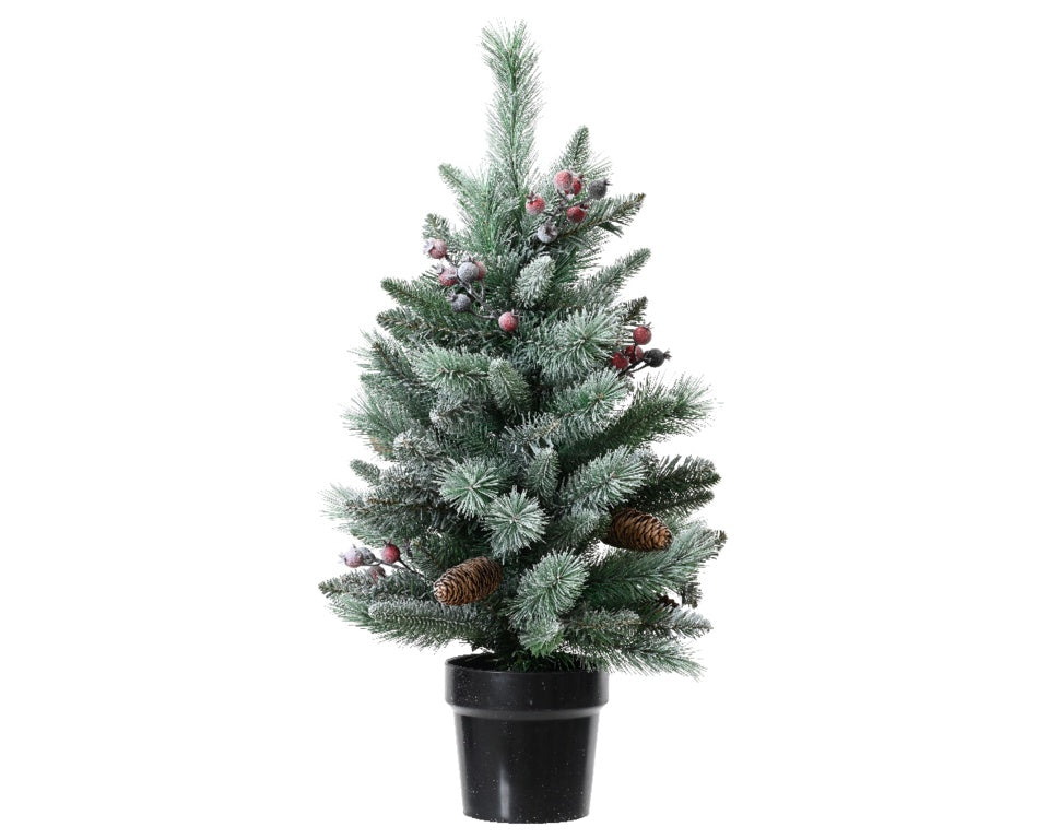 Kaemingk Windham Mini Tree Snowy Green & White 75cm