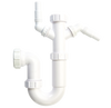 Securplumb Washing Machine Waste Trap 2 Spigot 40 x 75mm