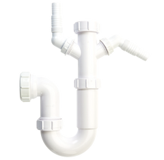 Securplumb Washing Machine Waste Trap 2 Spigot 40 x 75mm