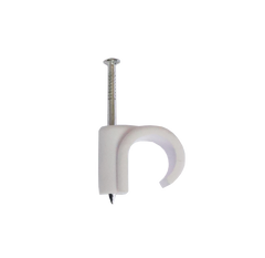 Securplumb 10mm White Nail In Pipe Clips Pack 100