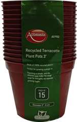 Ambassador Terracotta Plant Pots 5" Pack 5