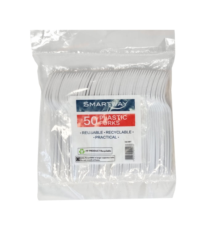 Smartway Plastic Forks Pack 50