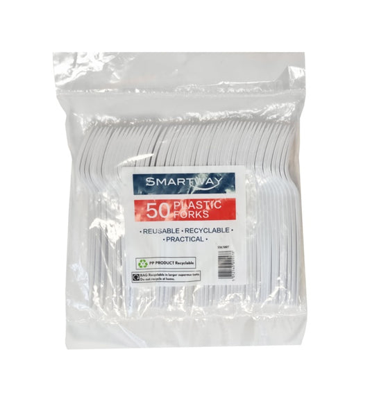 Smartway Plastic Forks Pack 50