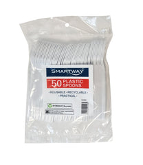 Smartway Plastic Spoons Pack 50