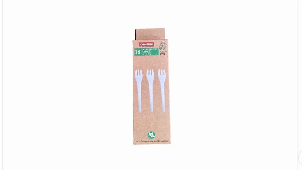 Caroline Paper Forks Pack 18