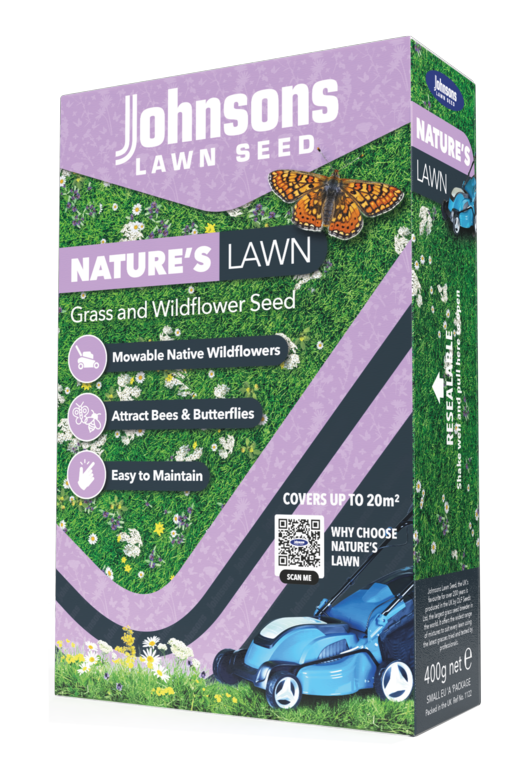 Johnsons Natures Lawn Grass & Wildflowers Seed 400g