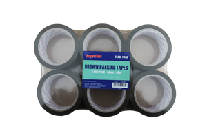 SupaDec Brown Tape 48mm x 66m Pack 6