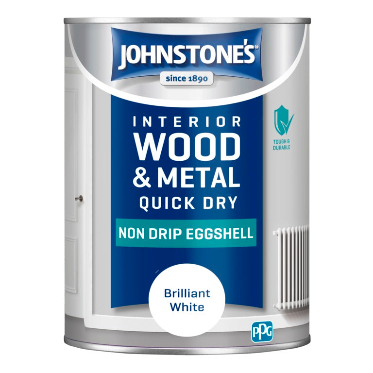Johnstone's Non Drip Eggshell 1.25L Brilliant White
