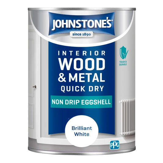 Johnstone's Non Drip Eggshell 1.25L Brilliant White