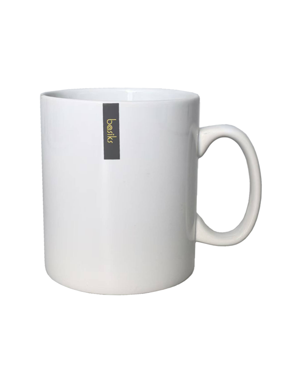 Basiks White Porcelain Builders Mug 30oz