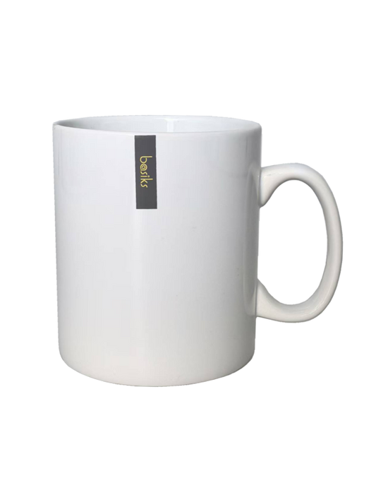 Basiks White Porcelain Builders Mug 30oz