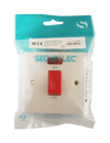 Securlec 1 Gang Double Pole Switch & Pilot Lamp Square Edge