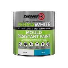 Zinsser Perma-White Interior Satin Mould Resistant Paint 5L