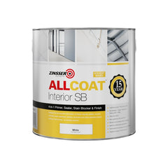 Zinsser Allcoat Solvent Based Stain Killer White Matt 5L