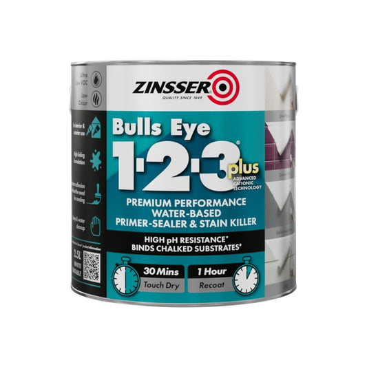 Zinsser Bullseye 1-2-3 Plus Water Based Primer 1L