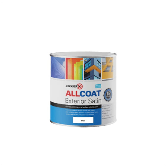 Zinsser Allcoat Exterior Water Based Satin White 5L
