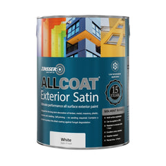 Zinsser Allcoat Exterior Solvent Based Satin White 5L