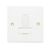 Securlec Square 1 Gang Socket Fuse Spur Double Pole Square Edge