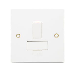 Securlec Square 1 Gang Socket Fuse Spur Double Pole Square Edge