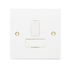 Securlec Square 1 Gang Socket Fuse Spur Double Pole Square Edge
