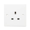 Securlec 1 Gang Unswitched Socket Square Edge
