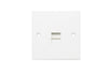 Securlec 1 Gang Telephone Socket Square Edge