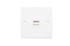Securlec 1 Gang Telephone Socket Square Edge