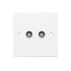 Securlec 1 Gang Aerial Socket Square Edge