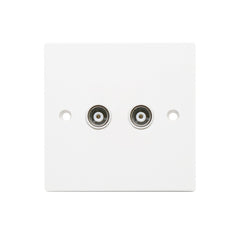 Securlec 1 Gang Aerial Socket Square Edge