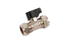 Securplumb Handled Chrome Iso Valve 15mm