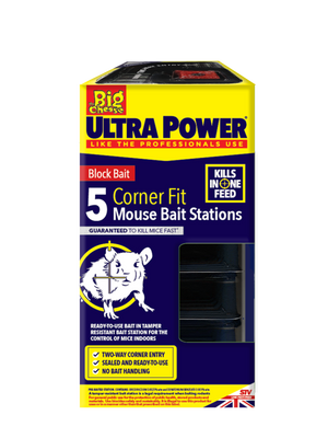 Ultra Power Corner Fit Mouse Bait Station Pack 5
