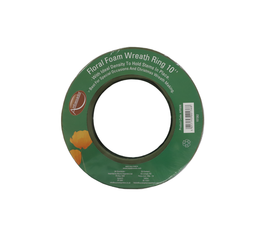 Ambassador Floral Foam Wreath Ring 10"