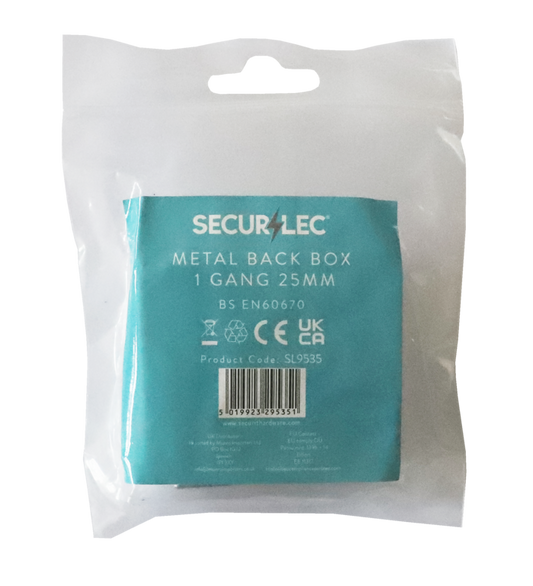 Securlec 1 Gang Metal Box 16mm