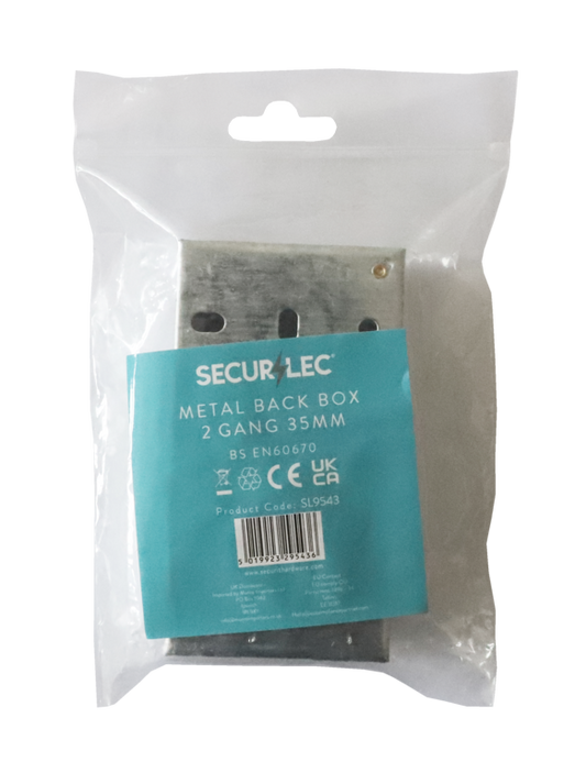 Securlec 2 Gang Metal Box 25mm