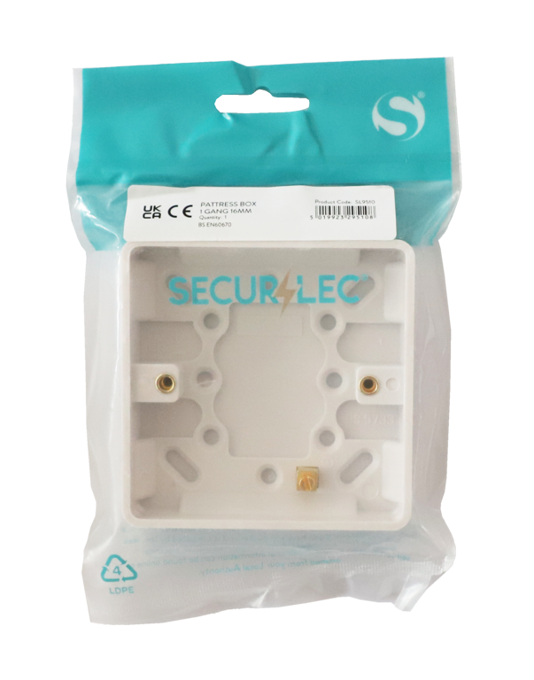 Securlec 1g Surface Pattress Box 16mm