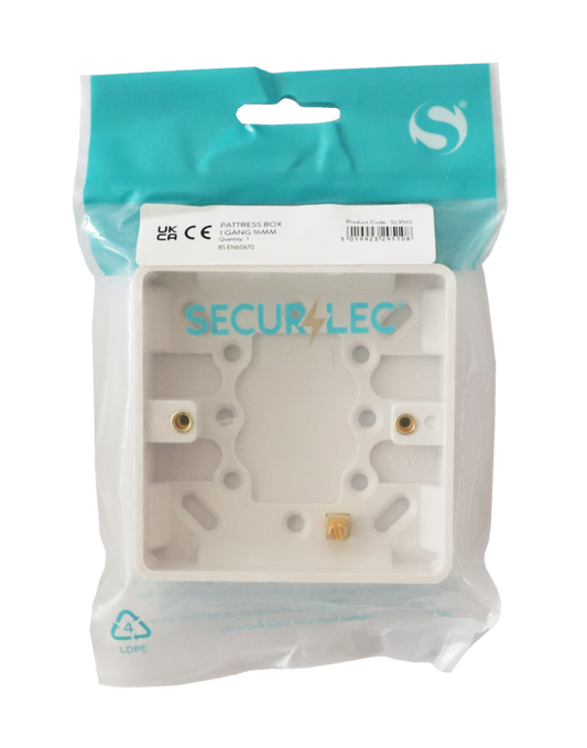 Securlec 1g Surface Pattress Box 16mm