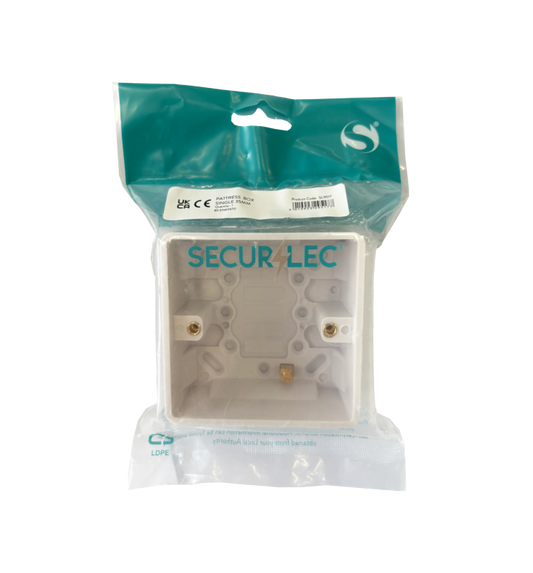Securlec Single Pattress Box Bagged 35mm