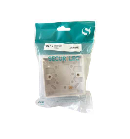 Securlec Surface Pattress Box 1g Bagged 25mm