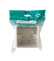 Securlec Single Pattress Box Bagged Square 47mm