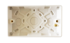 Securlec Double Pattress Box Square 47mm