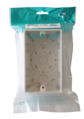 Securlec Double Pattress Box Bagged Square 35mm