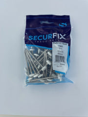 Securfix Stainless Steel Plastic Headed Nail White 65mm 50 Pack
