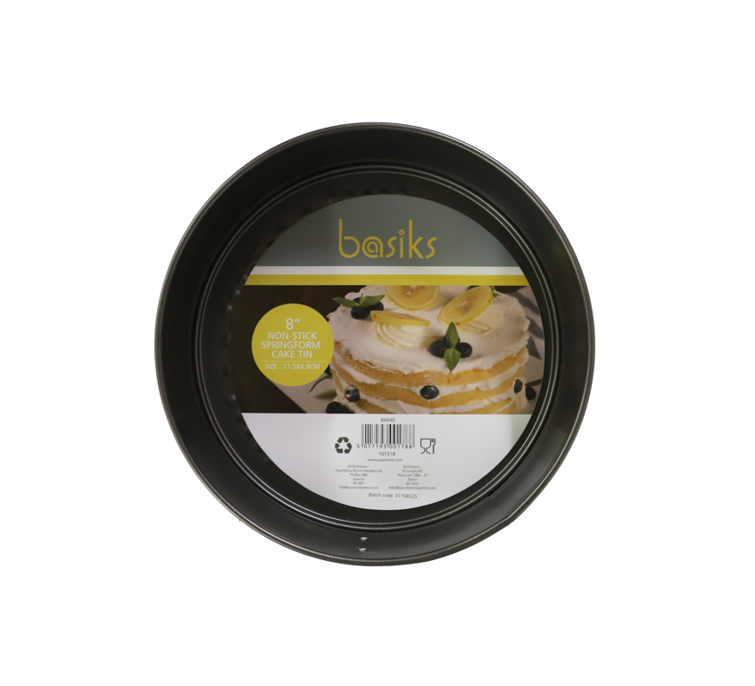 Basiks Non Stick Springform Cake Tin 8"