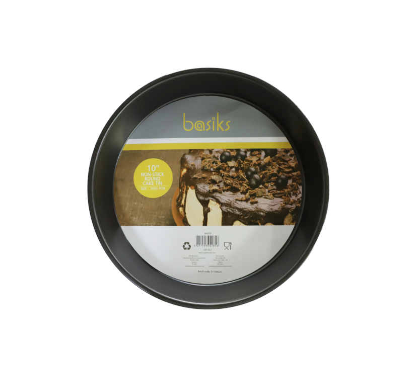 Basiks Non Stick Round Cake Tin 10"